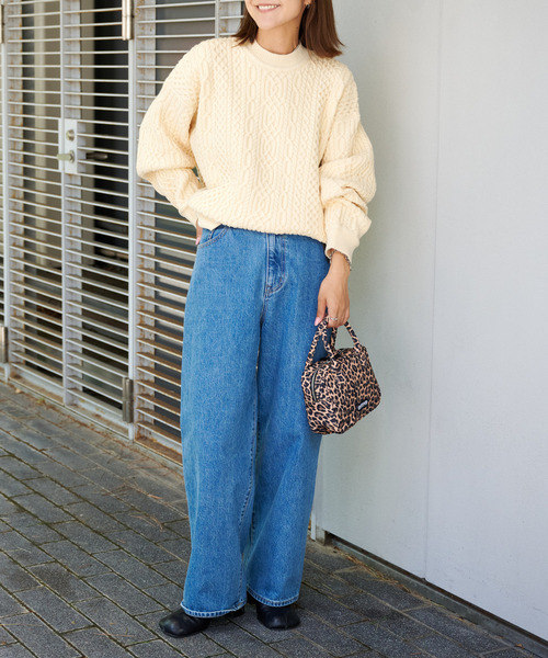 OUTDOOR PRODUCTS（アウトドアプロダクツ）の「FISHERMAN’S SWEATER（ニット/セーター・レディース・ブラウン/アイボリー・FREE）」の9枚目の写真