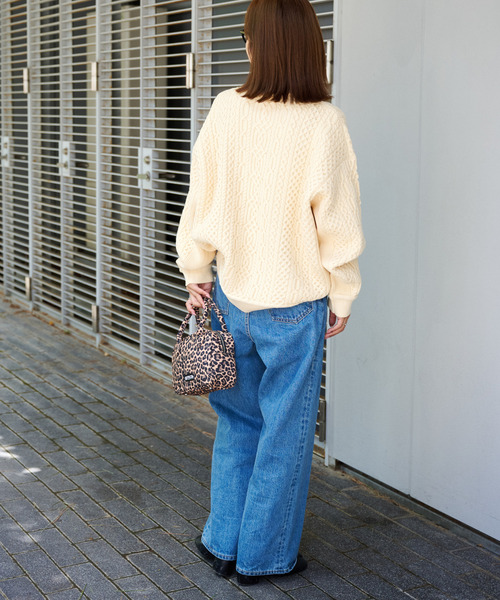 OUTDOOR PRODUCTS（アウトドアプロダクツ）の「FISHERMAN’S SWEATER（ニット/セーター・レディース・ブラウン/アイボリー・FREE）」の11枚目の写真