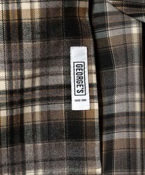 GEORGE'S(ジョージズ)の「ネルチェックシャツ(シャツ/ブラウス・メンズ・レッド/ブラウン・MEDIUM/LARGE)」の10枚目の写真