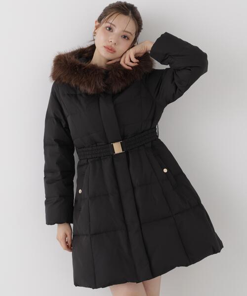 PROPORTION BODY DRESSING(プロポーションボディドレッシング)の「ベルト付ダウン / 1216252102(ダウンジャケット/コート・レディース・ブラック/ホワイト系その他/ブラウン系その他・MEDIUM/SMALL/P/S)」の10枚目の写真