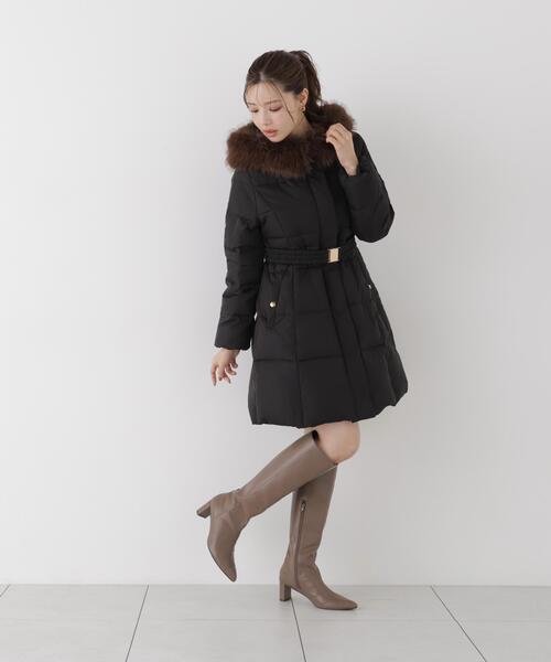 PROPORTION BODY DRESSING(プロポーションボディドレッシング)の「ベルト付ダウン / 1216252102(ダウンジャケット/コート・レディース・ブラック/ホワイト系その他/ブラウン系その他・MEDIUM/SMALL/P/S)」の14枚目の写真