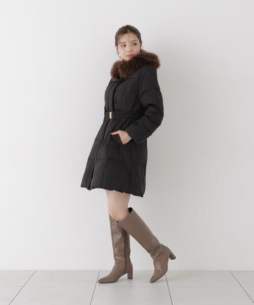 PROPORTION BODY DRESSING(プロポーションボディドレッシング)の「ベルト付ダウン / 1216252102(ダウンジャケット/コート・レディース・ブラック/ホワイト系その他/ブラウン系その他・MEDIUM/SMALL/P/S)」の15枚目の写真