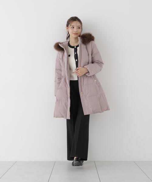 PROPORTION BODY DRESSING(プロポーションボディドレッシング)の「ベルト付ダウン / 1216252102(ダウンジャケット/コート・レディース・ブラック/ホワイト系その他/ブラウン系その他・MEDIUM/SMALL/P/S)」の4枚目の写真