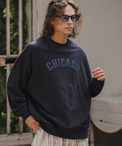 CAMBIO（カンビオ）の「msw1948-プリントCNスウェット - CHICAGO(2602130MCB)（スウェット・メンズ・ブラック/アッシュ/ネイビー・XL/L/M）」の14枚目の写真