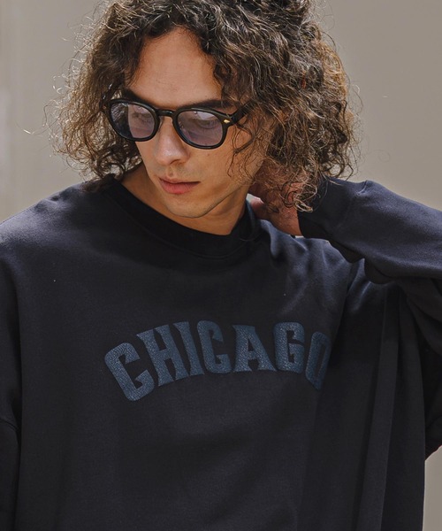 CAMBIO（カンビオ）の「msw1948-プリントCNスウェット - CHICAGO(2602130MCB)（スウェット・メンズ・ブラック/アッシュ/ネイビー・XL/L/M）」の15枚目の写真