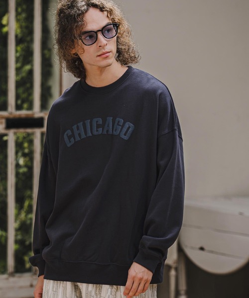 CAMBIO（カンビオ）の「msw1948-プリントCNスウェット - CHICAGO(2602130MCB)（スウェット・メンズ・ブラック/アッシュ/ネイビー・XL/L/M）」の16枚目の写真