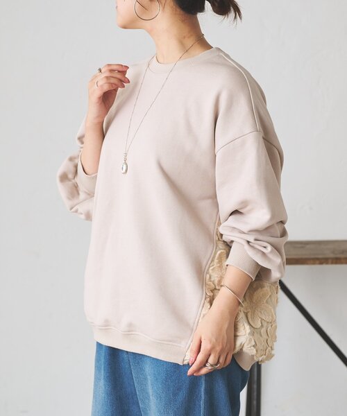 BEARDSLEY(ビアズリー)の「レースキリカエバルーントレーナー(Tシャツ/カットソー・レディース・ブラック/アイボリー・FREE)」の4枚目の写真