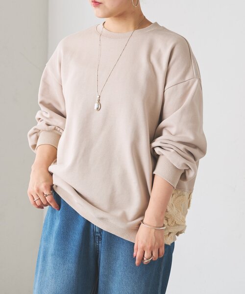 BEARDSLEY(ビアズリー)の「レースキリカエバルーントレーナー(Tシャツ/カットソー・レディース・ブラック/アイボリー・FREE)」の9枚目の写真