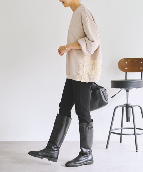 BEARDSLEY(ビアズリー)の「レースキリカエバルーントレーナー(Tシャツ/カットソー・レディース・ブラック/アイボリー・FREE)」の20枚目の写真