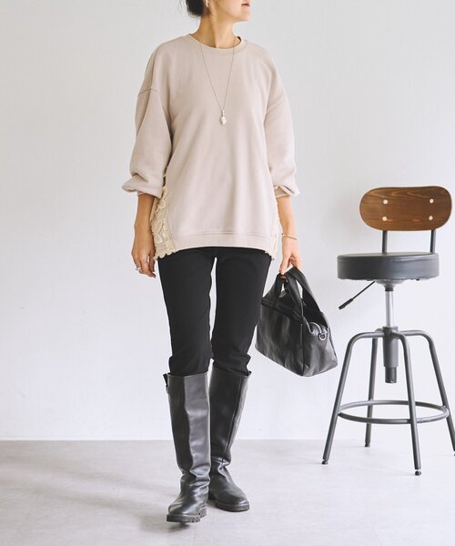 BEARDSLEY(ビアズリー)の「レースキリカエバルーントレーナー(Tシャツ/カットソー・レディース・ブラック/アイボリー・FREE)」の21枚目の写真