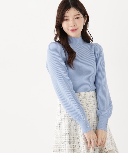 PROPORTION BODY DRESSING(プロポーションボディドレッシング)の「ボリュームタートルニット / 1216270003(ニット/セーター・レディース・ブルー/ホワイト系その他/ブラウン系その他・SMALL/MEDIUM)」の3枚目の写真