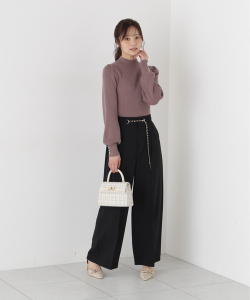 PROPORTION BODY DRESSING(プロポーションボディドレッシング)の「ボリュームタートルニット / 1216270003(ニット/セーター・レディース・ブルー/ホワイト系その他/ブラウン系その他・SMALL/MEDIUM)」の4枚目の写真