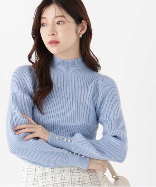 PROPORTION BODY DRESSING(プロポーションボディドレッシング)の「ボリュームタートルニット / 1216270003(ニット/セーター・レディース・ブルー/ホワイト系その他/ブラウン系その他・SMALL/MEDIUM)」の6枚目の写真