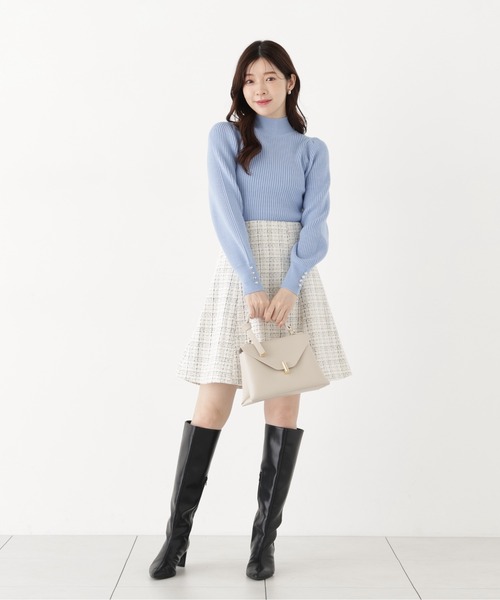 PROPORTION BODY DRESSING(プロポーションボディドレッシング)の「ボリュームタートルニット / 1216270003(ニット/セーター・レディース・ブルー/ホワイト系その他/ブラウン系その他・SMALL/MEDIUM)」の9枚目の写真