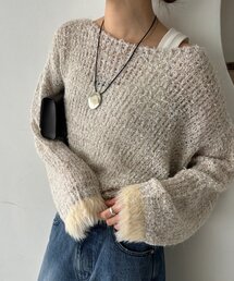 テープヤーン×モヘアプルオーバー