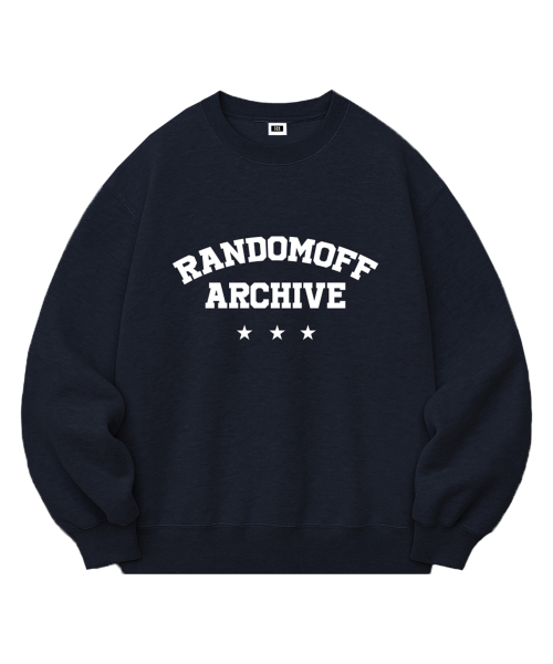 RANDOMOFF（ランダムオフ）の「CAMPUS STAR スウェットシャツ（3色） [RLZM_0009]（スウェット・レディース・ブラック/ネイビー/ホワイト・SMALL/MEDIUM/LARGE/X-LARGE）」の5枚目の写真