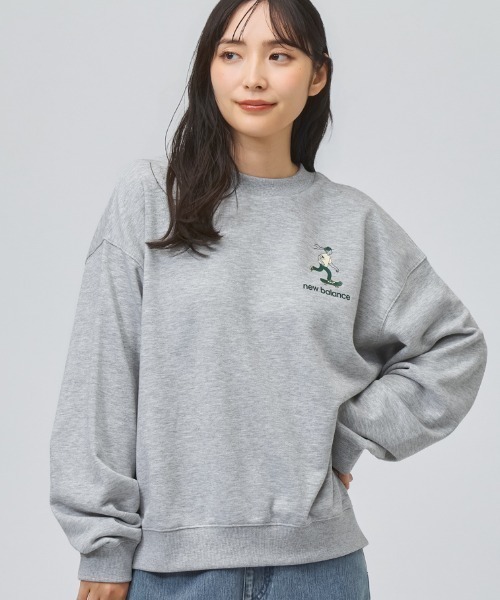 NEW BALANCE（ニューバランス）の「ニューバランス New Balance Skater Girl Crew  s（スウェット・レディース・ダークブルー/ライトグレー・S/M/L/XL）」の2枚目の写真