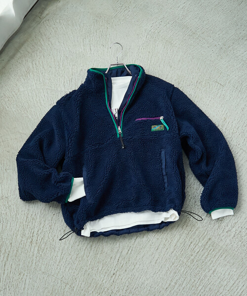 FREAK'S STORE(フリークスストア)の「Foxfire/フォックスファイヤー リバーシブル スナッププルオーバー/ナイロンボアプルオーバー(その他アウター・レディース・ナチュラル/ブラック/ネイビー・フリ-)」の3枚目の写真