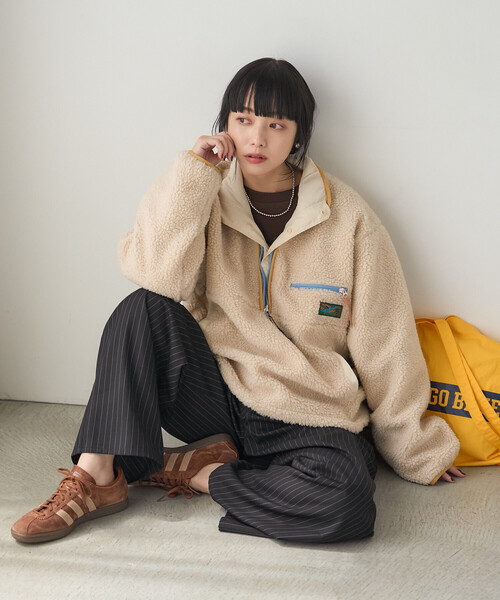 FREAK'S STORE(フリークスストア)の「Foxfire/フォックスファイヤー リバーシブル スナッププルオーバー/ナイロンボアプルオーバー(その他アウター・レディース・ナチュラル/ブラック/ネイビー・フリ-)」の4枚目の写真