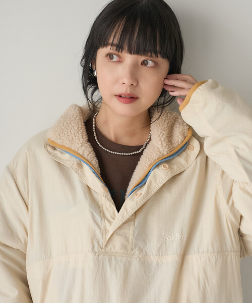 FREAK'S STORE(フリークスストア)の「Foxfire/フォックスファイヤー リバーシブル スナッププルオーバー/ナイロンボアプルオーバー(その他アウター・レディース・ナチュラル/ブラック/ネイビー・フリ-)」の15枚目の写真