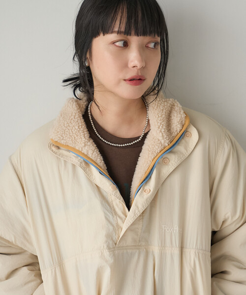 FREAK'S STORE(フリークスストア)の「Foxfire/フォックスファイヤー リバーシブル スナッププルオーバー/ナイロンボアプルオーバー(その他アウター・レディース・ナチュラル/ブラック/ネイビー・フリ-)」の16枚目の写真