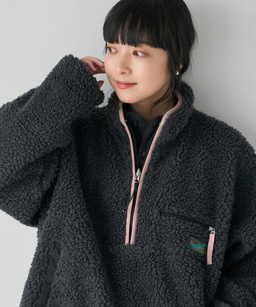 FREAK'S STORE(フリークスストア)の「Foxfire/フォックスファイヤー リバーシブル スナッププルオーバー/ナイロンボアプルオーバー(その他アウター・レディース・ナチュラル/ブラック/ネイビー・フリ-)」の22枚目の写真