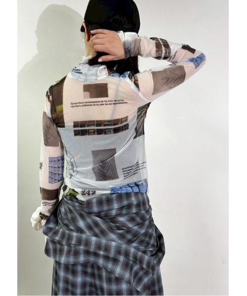 MIDVEIN(ミッドヴェイン)の「tulle tops(Tシャツ/カットソー・レディース・マルチ・FREE)」の6枚目の写真