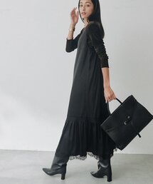 サテンティアードキャミワンピース（秋服/冬服）