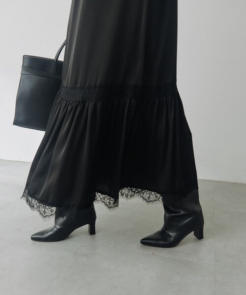 RIVE DROITE(リヴドロワ)の「サテンティアードキャミワンピース(秋服/冬服)(ワンピース・レディース・ブラック/オフホワイト・FREE)」の20枚目の写真