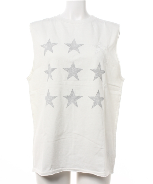 MOUSSY（マウジー）の「STAR PRINT TTJ（タンクトップ・レディース・ホワイト/ブラック・FREE）」の4枚目の写真