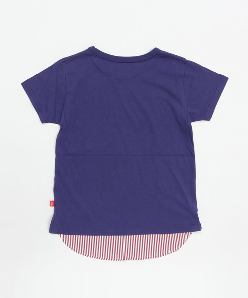 BOOFOOWOO（ブーフーウー）の「重ね着風半袖Tシャツ（Tシャツ/カットソー・キッズ・ブルー/グレー/オフホワイト・150/140）」の4枚目の写真