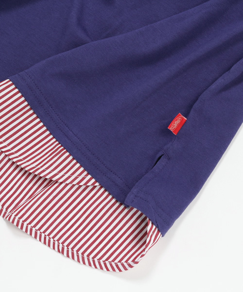 BOOFOOWOO（ブーフーウー）の「重ね着風半袖Tシャツ（Tシャツ/カットソー・キッズ・ブルー/グレー/オフホワイト・150/140）」の7枚目の写真