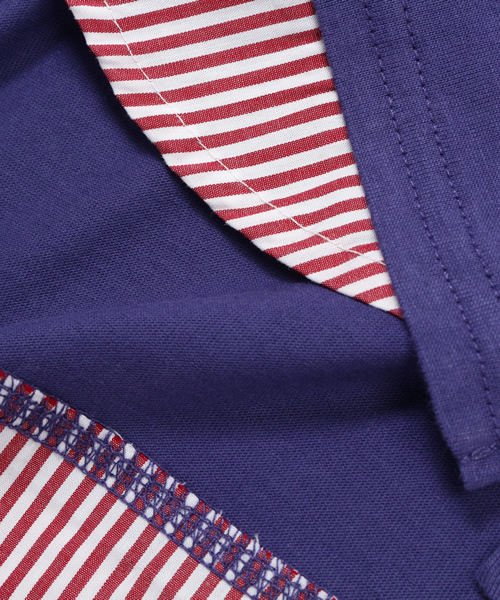 BOOFOOWOO（ブーフーウー）の「重ね着風半袖Tシャツ（Tシャツ/カットソー・キッズ・ブルー/グレー/オフホワイト・150/140）」の8枚目の写真