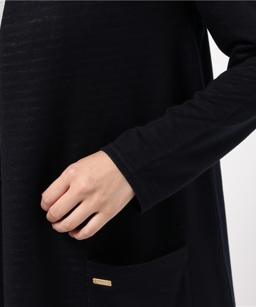 BLUE LABEL CRESTBRIDGE(ブルーレーベルクレストブリッジ)の「ダブルフェイスボーダー ロングカーディガン(その他アウター・レディース・グレー/ベージュ/ネイビー・38)」の14枚目の写真