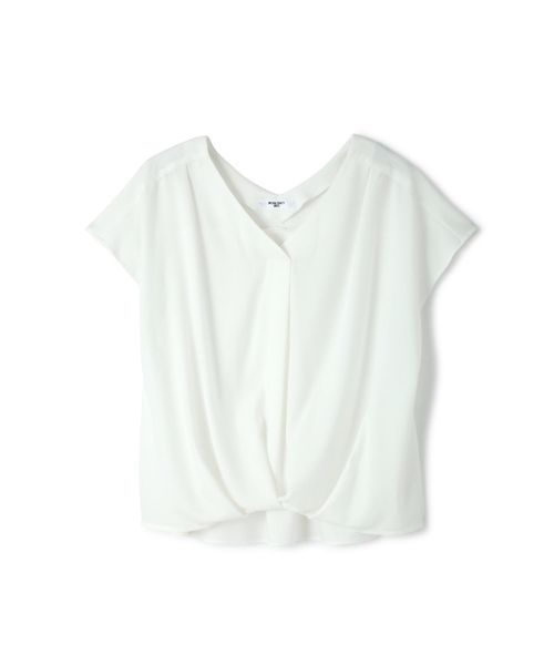 NATURAL BEAUTY BASIC（ナチュラルビューティーベーシック）の「フロントタックブラウス（シャツ/ブラウス・レディース・ネイビー/ホワイト系その他/ボルドー・SMALL/MEDIUM）」の16枚目の写真