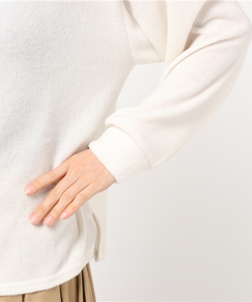 VENCEEXCHANGE（ヴァンスエクスチェンジ）の「起毛オフショルダーニット（ニット/セーター・レディース・オフホワイト/グレー/ブラック・MEDIUM）」の8枚目の写真