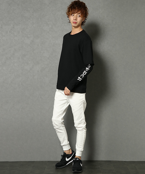 VENCEEXCHANGE（ヴァンスエクスチェンジ）の「裏毛袖フェイクレイヤードＢｉｇクルーネックＰＯ（Tシャツ/カットソー・メンズ・オフホワイト/ブルー/ブラック・M/L）」の4枚目の写真