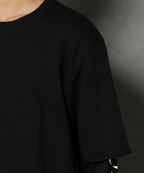 VENCEEXCHANGE（ヴァンスエクスチェンジ）の「裏毛袖フェイクレイヤードＢｉｇクルーネックＰＯ（Tシャツ/カットソー・メンズ・オフホワイト/ブルー/ブラック・M/L）」の7枚目の写真