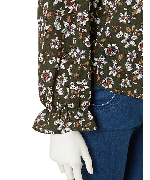 fifth（フィフス）の「ヴィンテージフラワーブラウス（シャツ/ブラウス・レディース・カーキ/ホワイト・MEDIUM）」の7枚目の写真