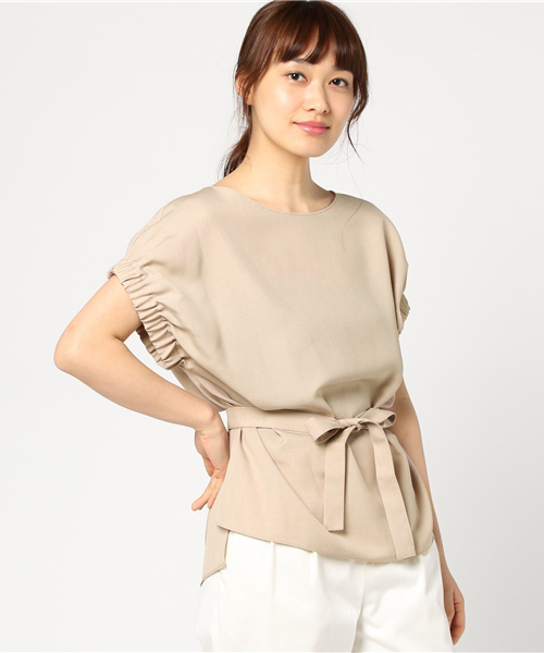 un dix cors(アンディコール)の「ギャザーフレンチブラウス(シャツ/ブラウス・レディース・グリーン/ライトベージュ/その他17・フリ-)」の18枚目の写真