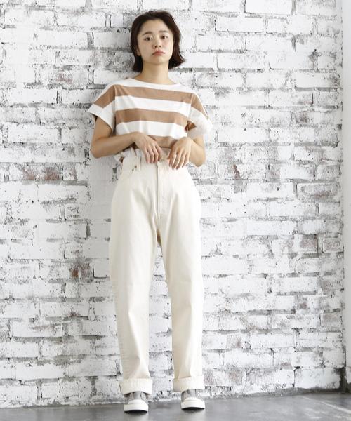 coen(コーエン)の「CONEハイウエストデニムパンツ(デニムパンツ・レディース・ネイビー/ホワイト・SMALL/LARGE/MEDIUM)」の12枚目の写真