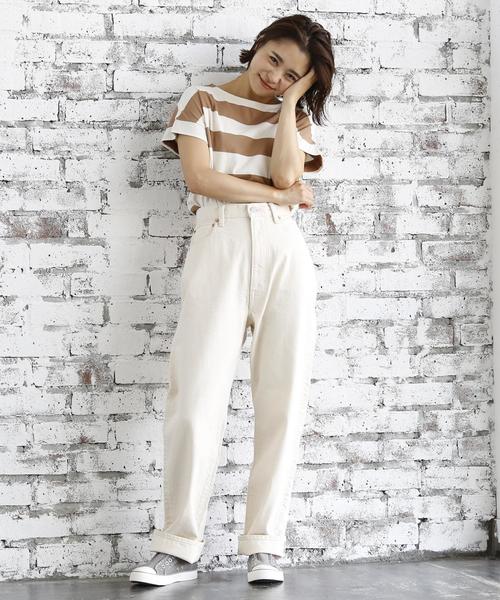 coen(コーエン)の「CONEハイウエストデニムパンツ(デニムパンツ・レディース・ネイビー/ホワイト・SMALL/LARGE/MEDIUM)」の13枚目の写真