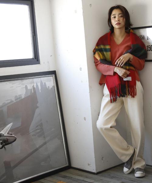 coen(コーエン)の「CONEハイウエストデニムパンツ(デニムパンツ・レディース・ネイビー/ホワイト・SMALL/LARGE/MEDIUM)」の3枚目の写真