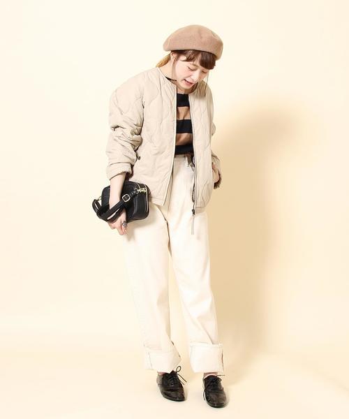 coen(コーエン)の「CONEハイウエストデニムパンツ(デニムパンツ・レディース・ネイビー/ホワイト・SMALL/LARGE/MEDIUM)」の5枚目の写真