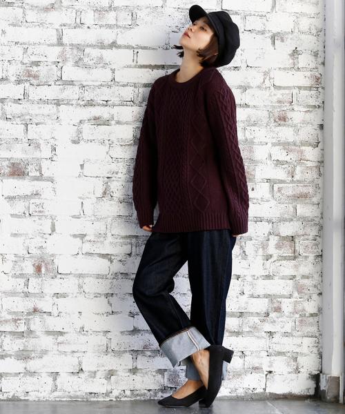 coen(コーエン)の「CONEハイウエストデニムパンツ(デニムパンツ・レディース・ネイビー/ホワイト・SMALL/LARGE/MEDIUM)」の7枚目の写真