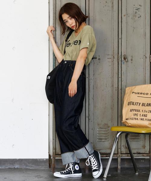 coen(コーエン)の「CONEハイウエストデニムパンツ(デニムパンツ・レディース・ネイビー/ホワイト・SMALL/LARGE/MEDIUM)」の8枚目の写真