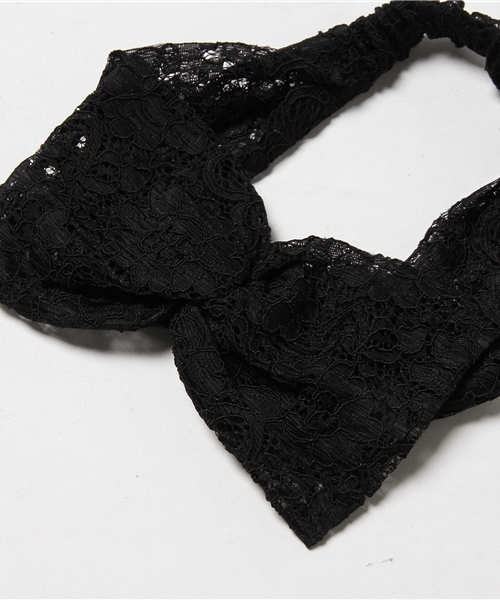 earth music&ecology（アースミュージックアンドエコロジー）の「レースターバン（ヘアバンド・レディース・アイボリー/ブラック・FREE）」の3枚目の写真