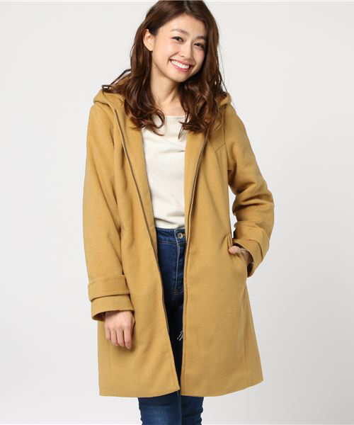 LBC（エルビーシー）の「TR無地/チェックフードコート（その他アウター・レディース・グレー/ライトブラウン・LARGE/MEDIUM）」の12枚目の写真