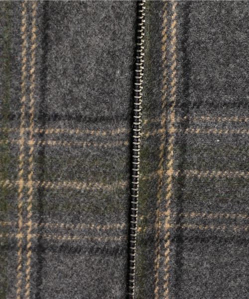 LBC（エルビーシー）の「TR無地/チェックフードコート（その他アウター・レディース・グレー/ライトブラウン・LARGE/MEDIUM）」の5枚目の写真