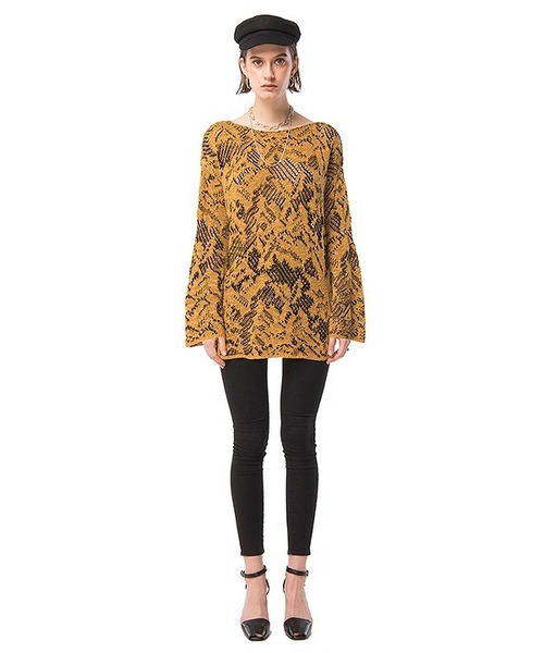 CLANE（クラネ）の「SHEER FLOWER KNIT TOPS（ニット/セーター）」 - WEAR 